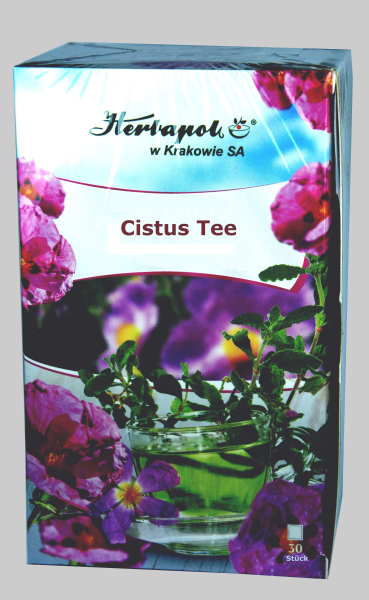 Cistus incanus tea, 30 x 1.9g, 40g, against viruses, bacteria, improves blood circulation, thins the blood, for colds, respiratory infections